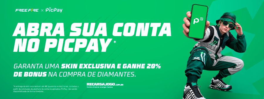 Banner promocional 5 do Centro de Recarga Free Fire